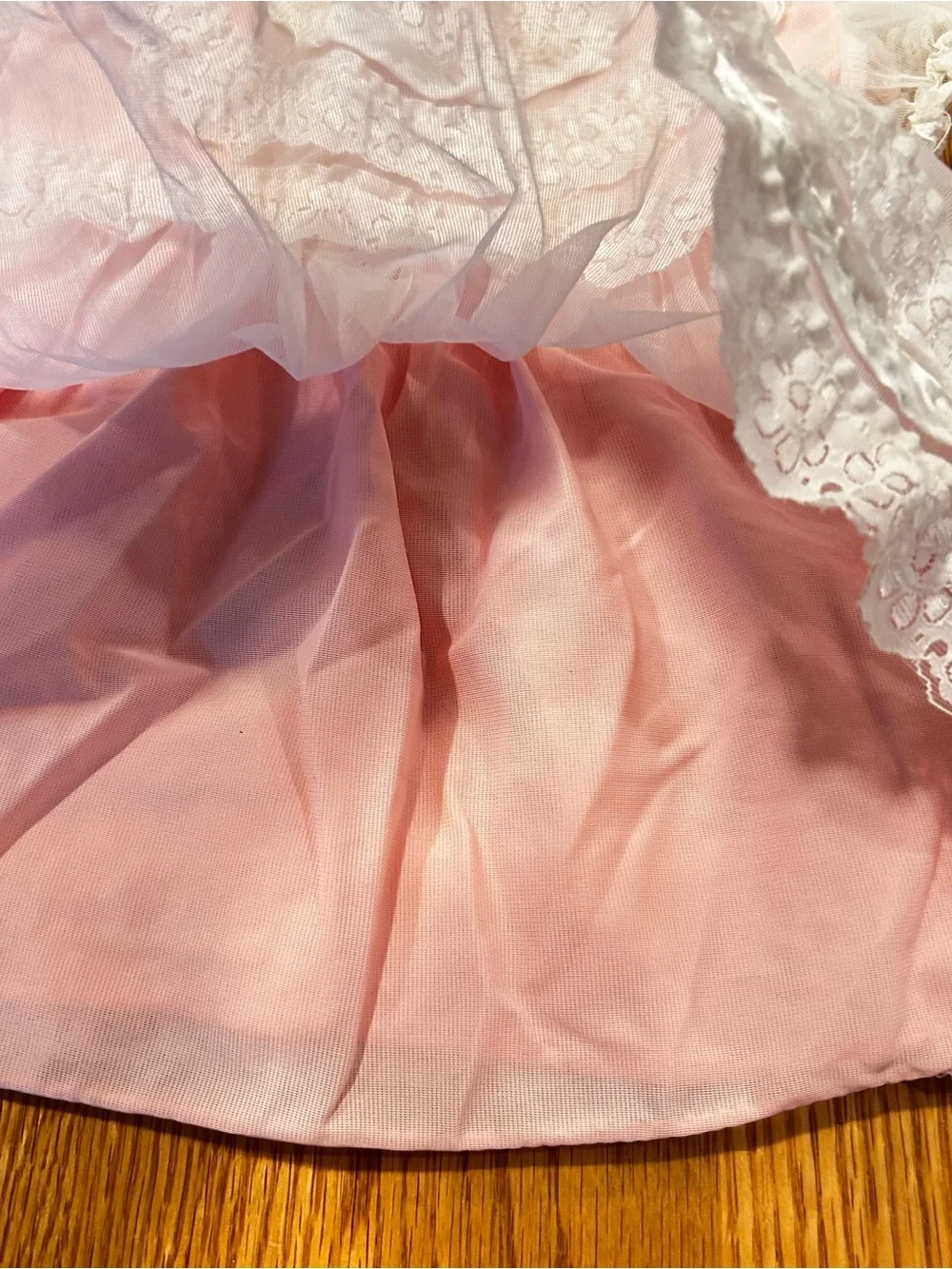 Vintage Stevex UK Infant Pink Lace Dress 6-12 Mos